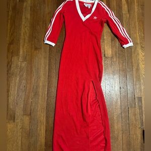 Red adidas dress